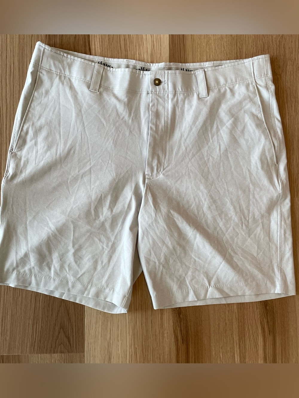 Callaway Men Chino Stretch Performance Shorts Gray Golf Preppy Active Athleisure